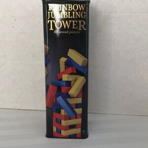 Rainbow Jumbling Tower Game